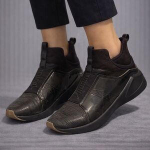 Puma Black Slip-On Women's Sneakers